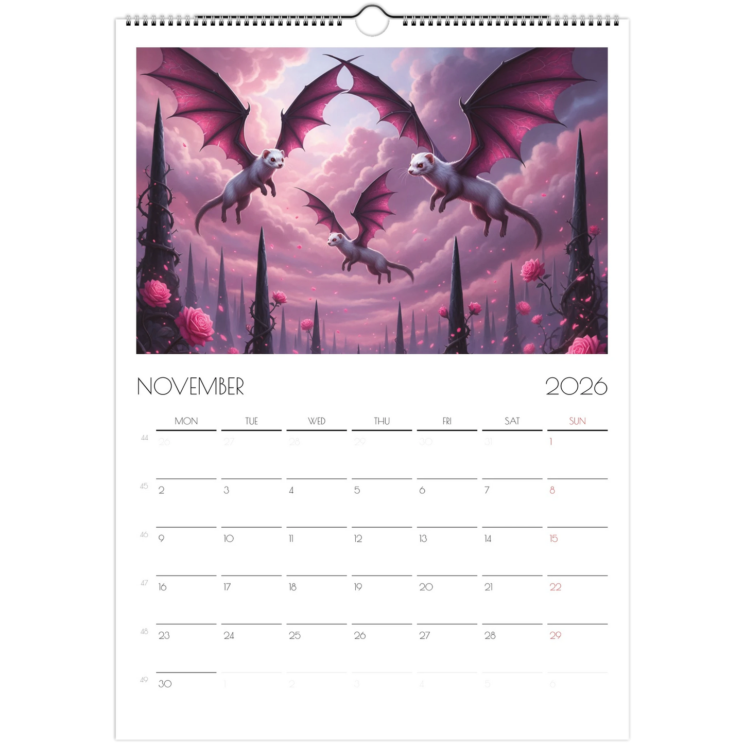 2026 Ferret Owners Australia Fantasy Art Calendar