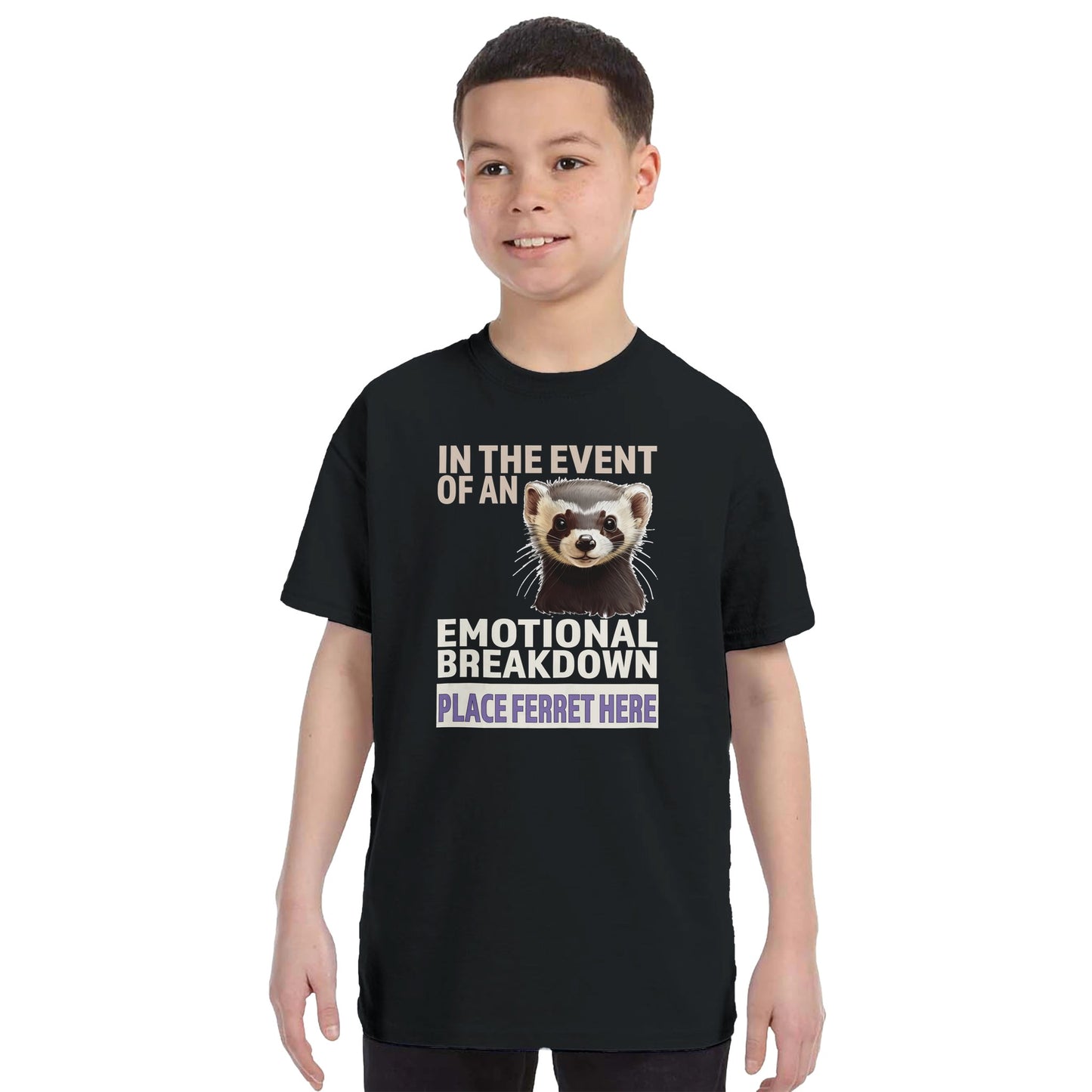 Place Ferret Here Kids T-shirt