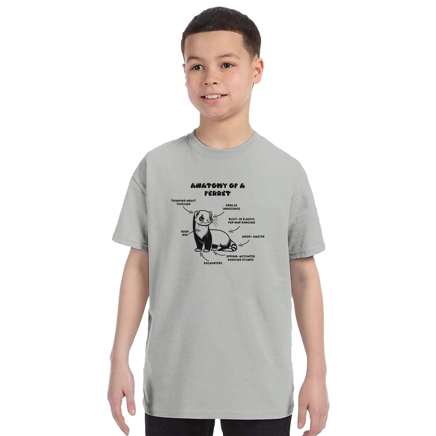Anatomy Of A Ferret Kids T-shirt