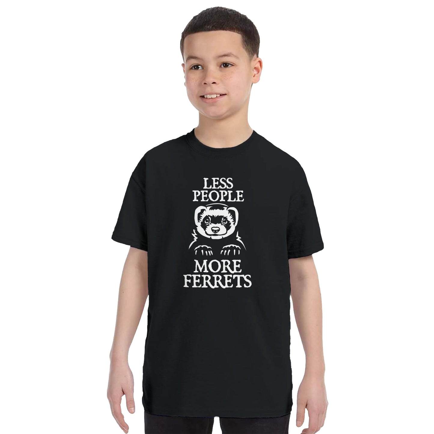 Less People More Ferrets Kids T-shirt