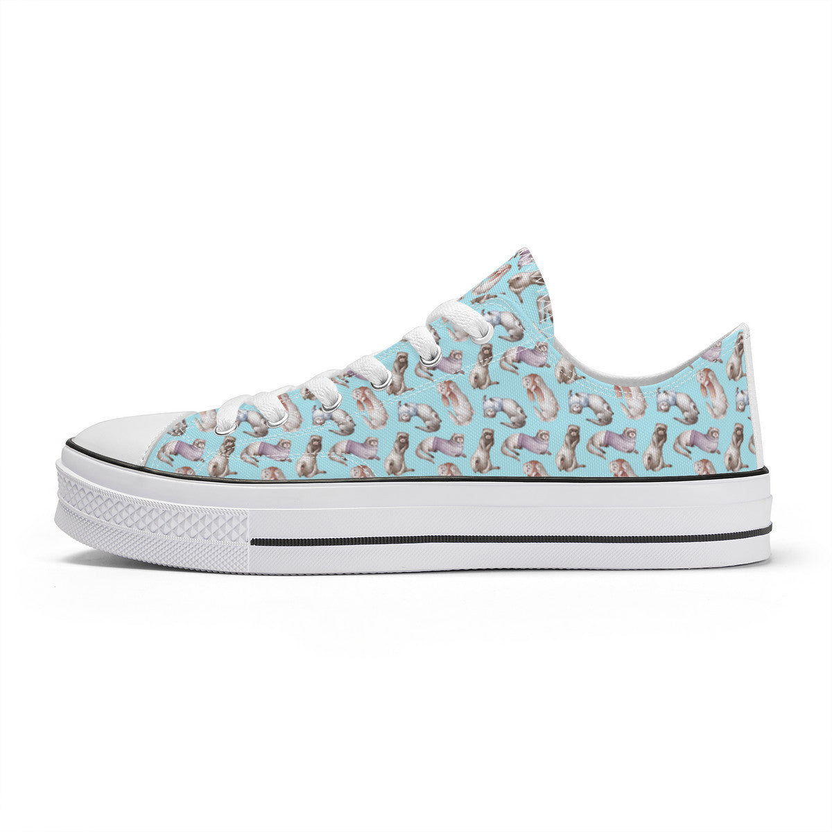 Ferret Blue Unisex Classic Low Top Canvas Shoes