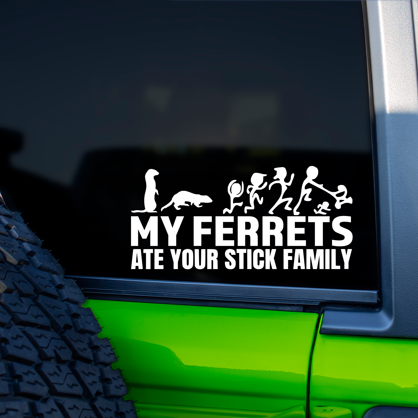 My Ferret Ate Your Stick Family Sticker