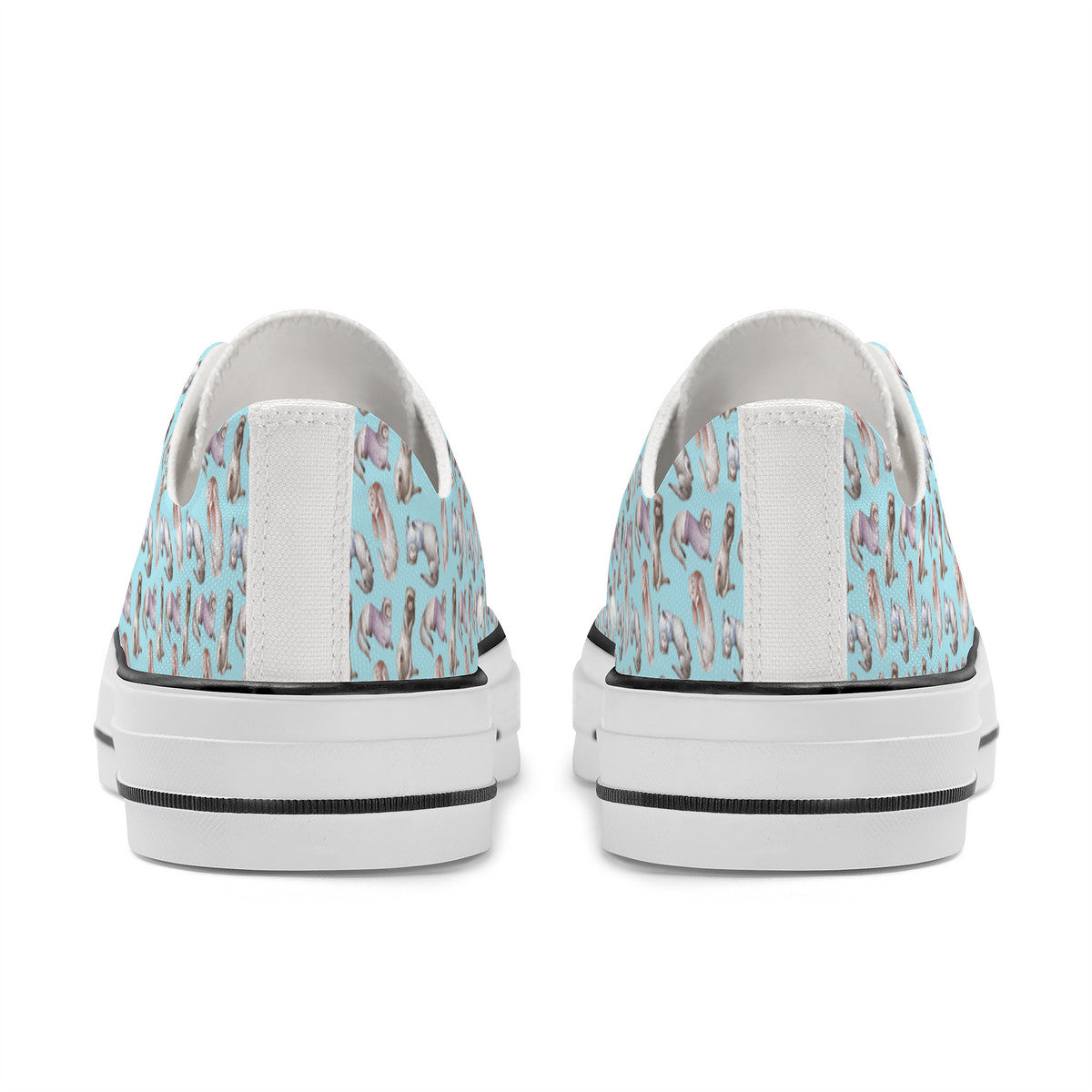 Ferret Blue Unisex Classic Low Top Canvas Shoes