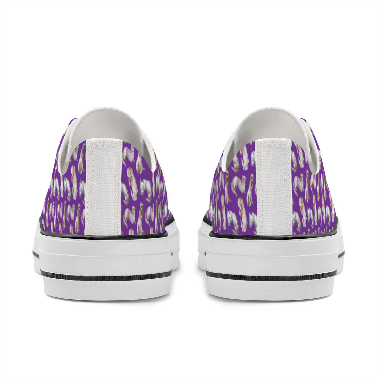 Ferret Purple Unisex Classic Low Top Canvas Shoes