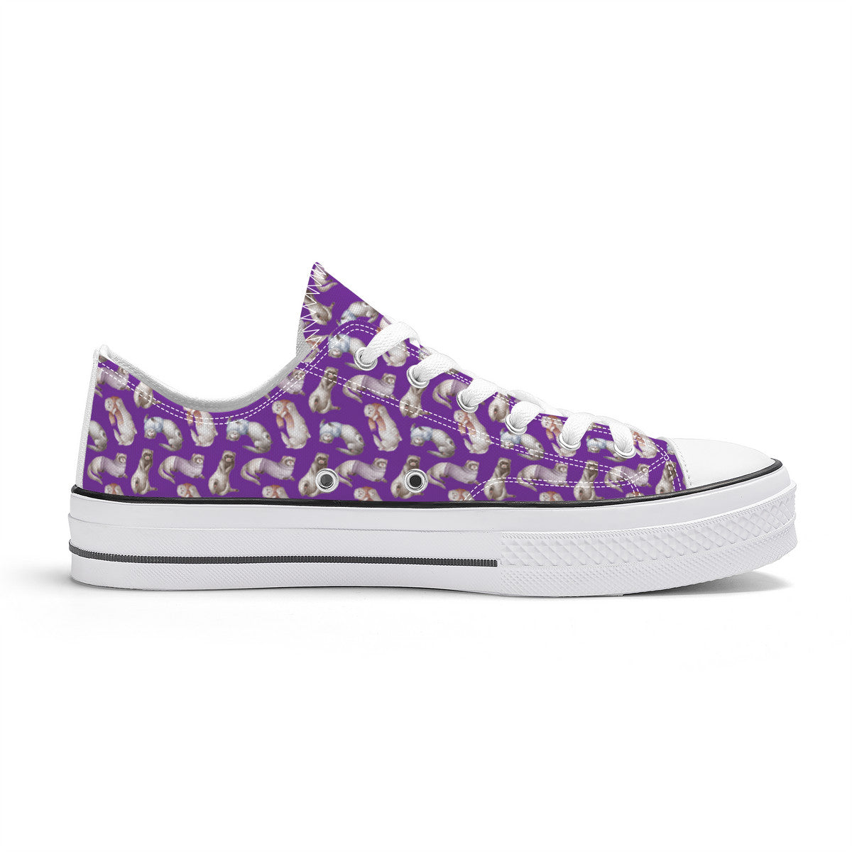 Ferret Purple Unisex Classic Low Top Canvas Shoes