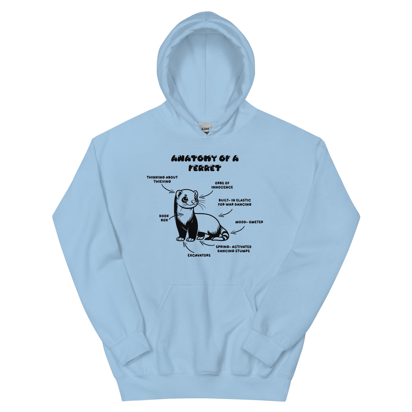 Anatomy Of A Ferret Unisex Hoodie