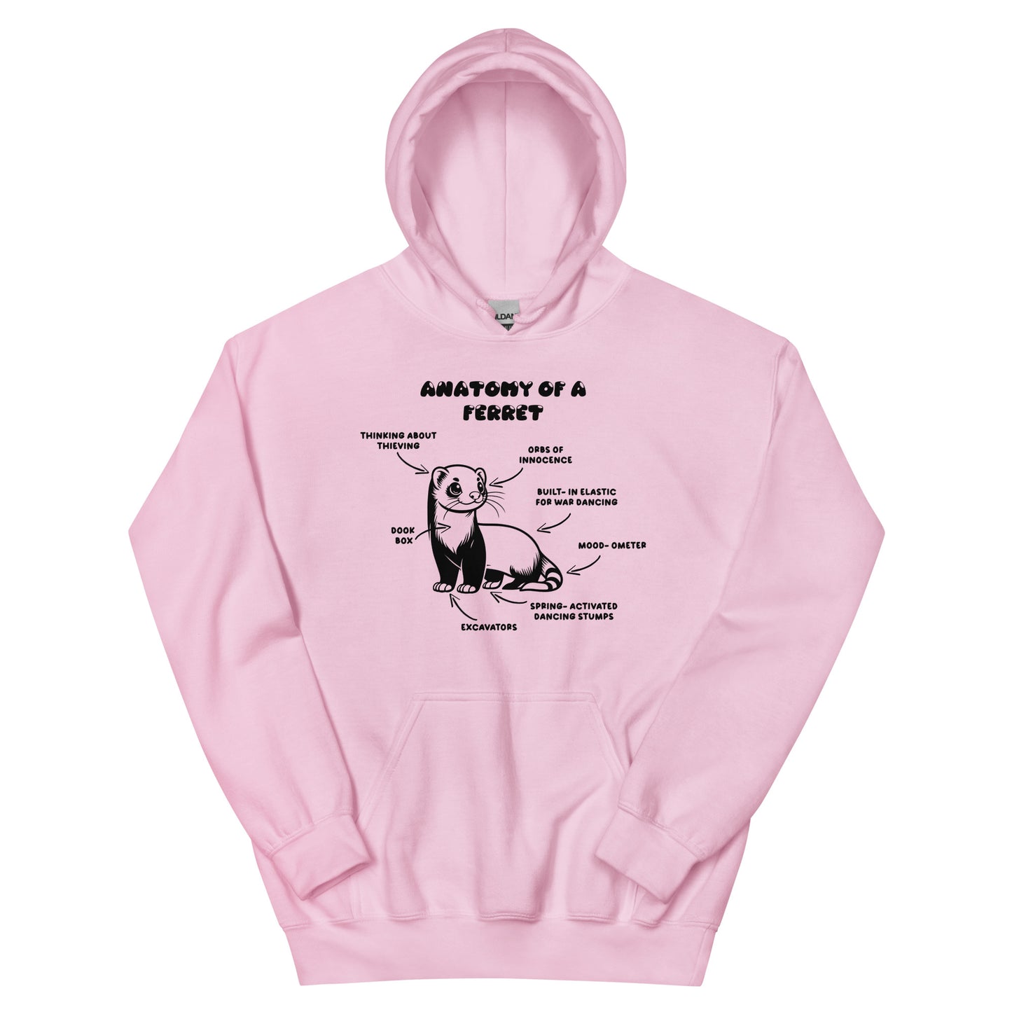 Anatomy Of A Ferret Unisex Hoodie