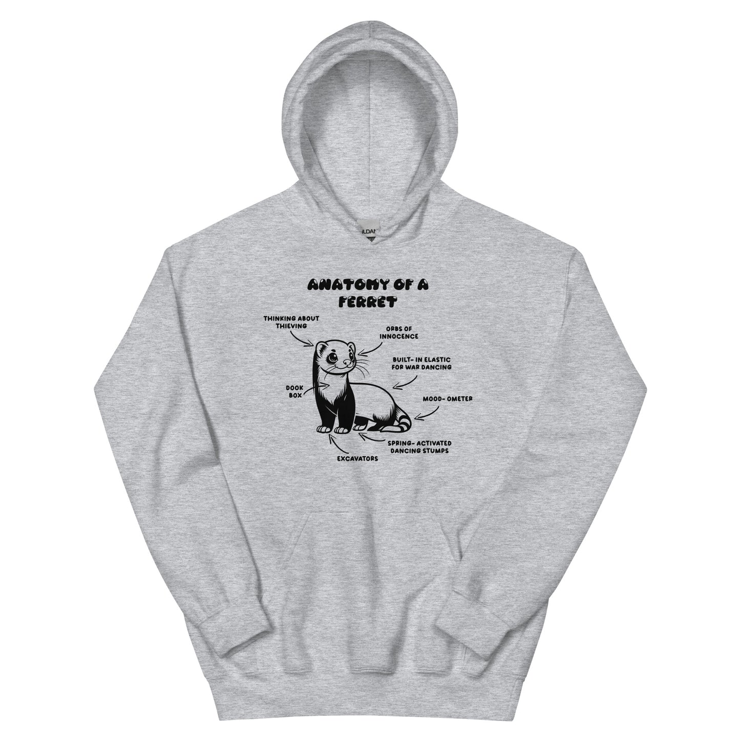 Anatomy Of A Ferret Unisex Hoodie