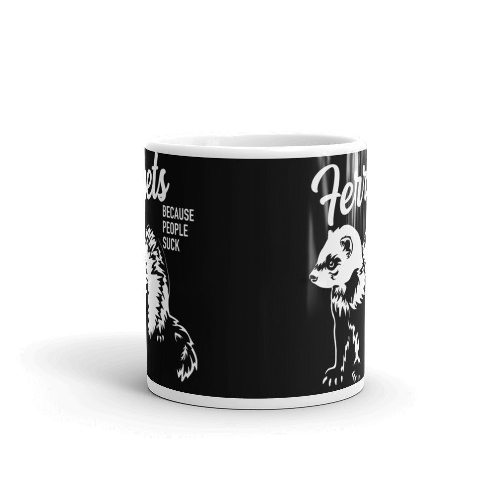 Ferrets Because People Suck Mug