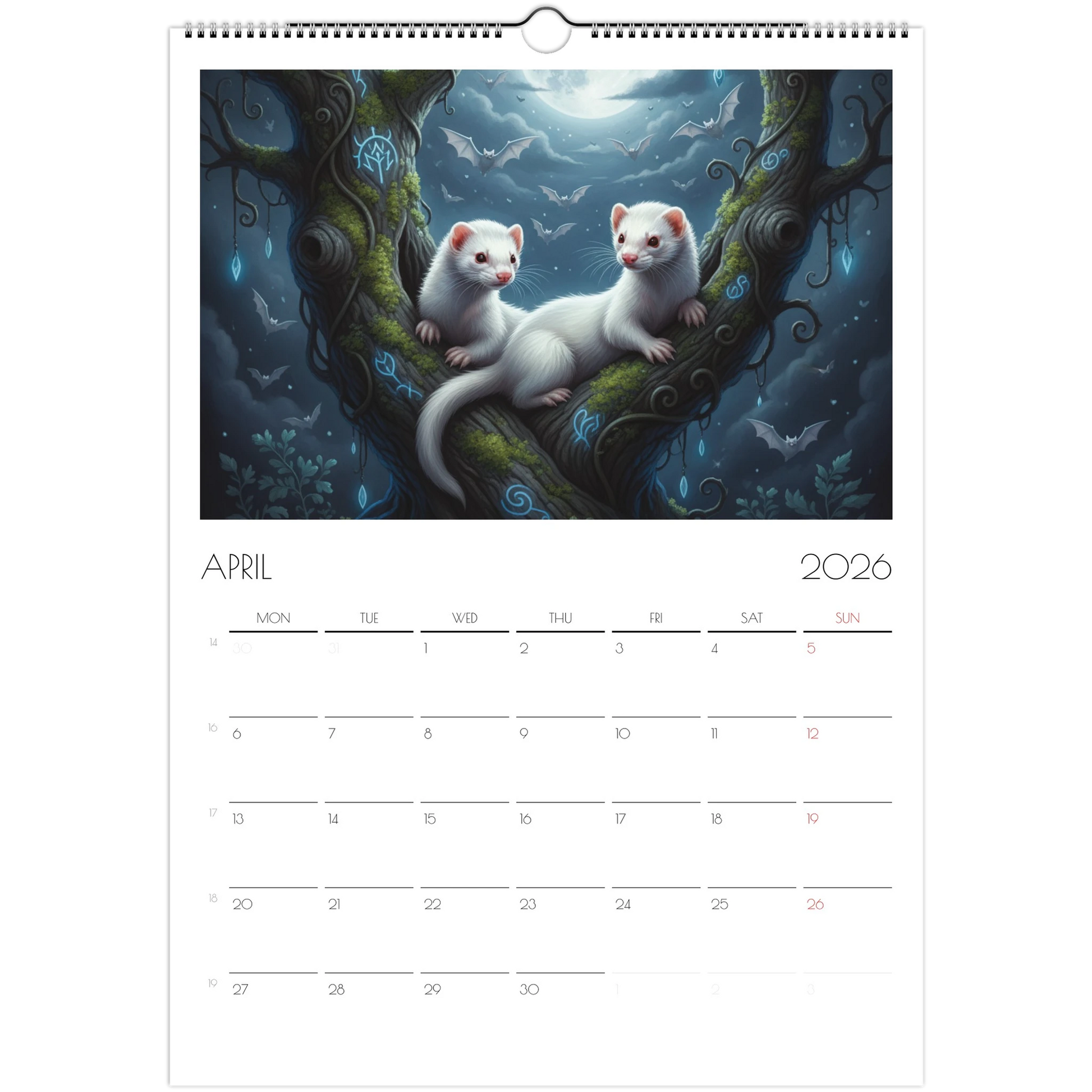 2026 Ferret Owners Australia Fantasy Art Calendar