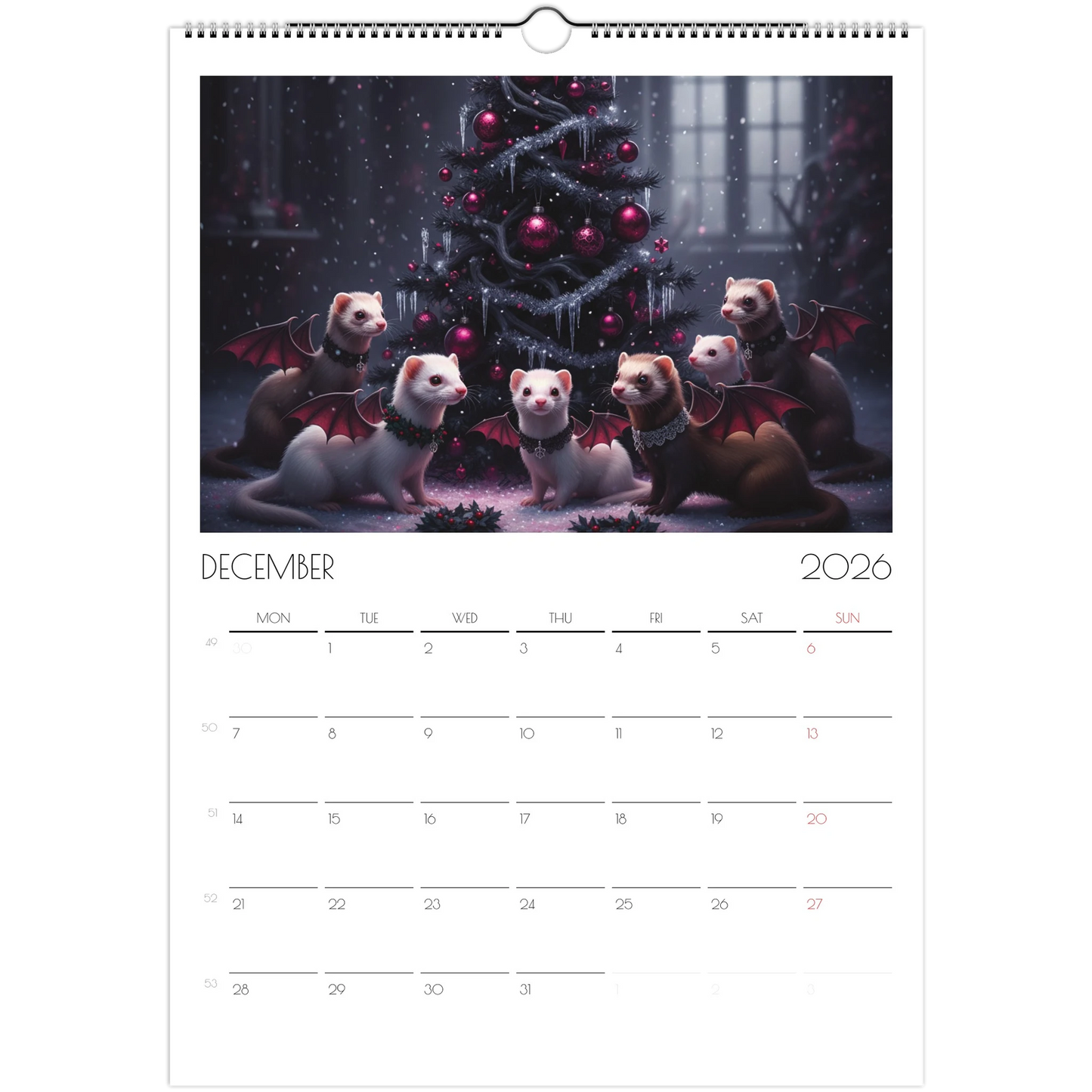 2026 Ferret Owners Australia Fantasy Art Calendar