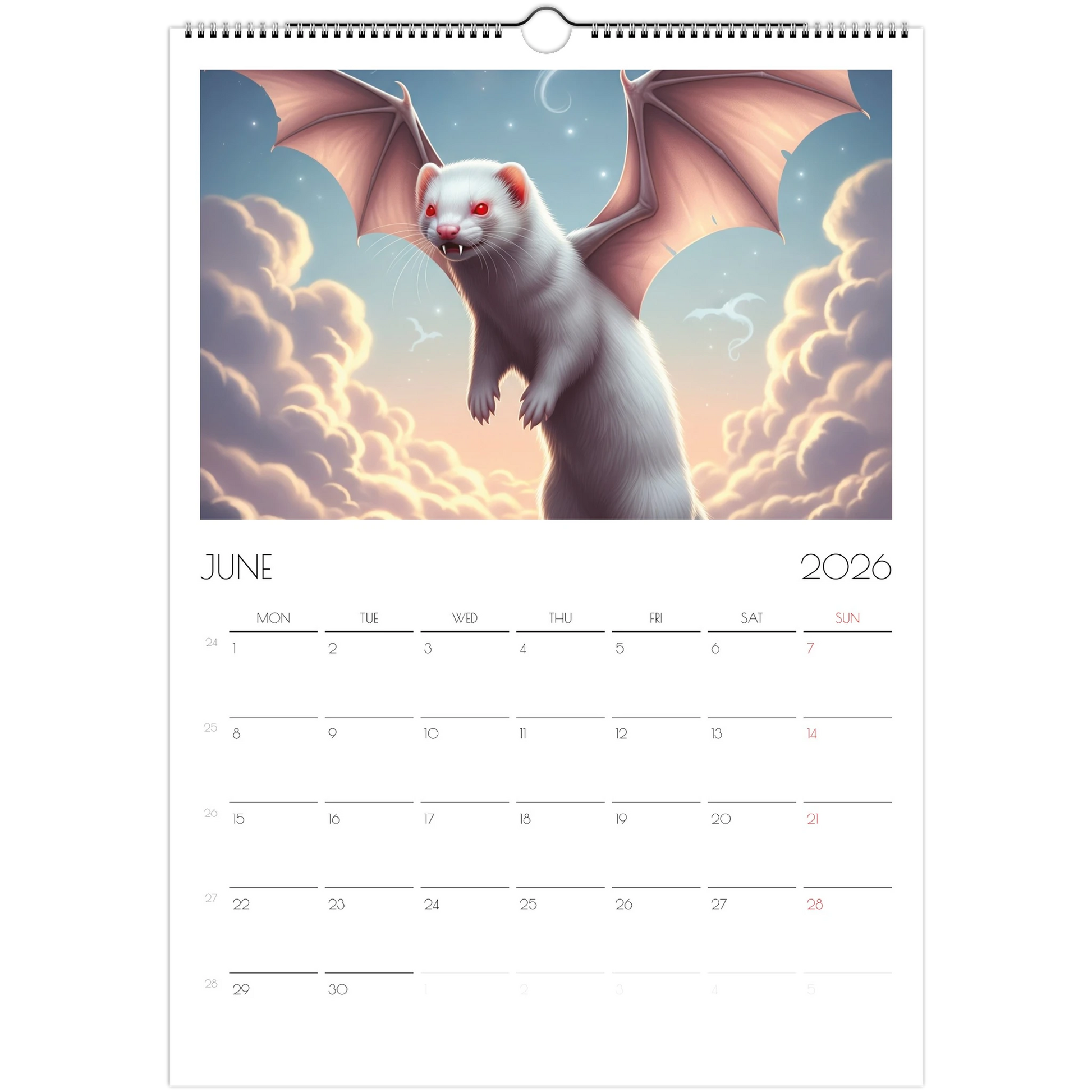 2026 Ferret Owners Australia Fantasy Art Calendar