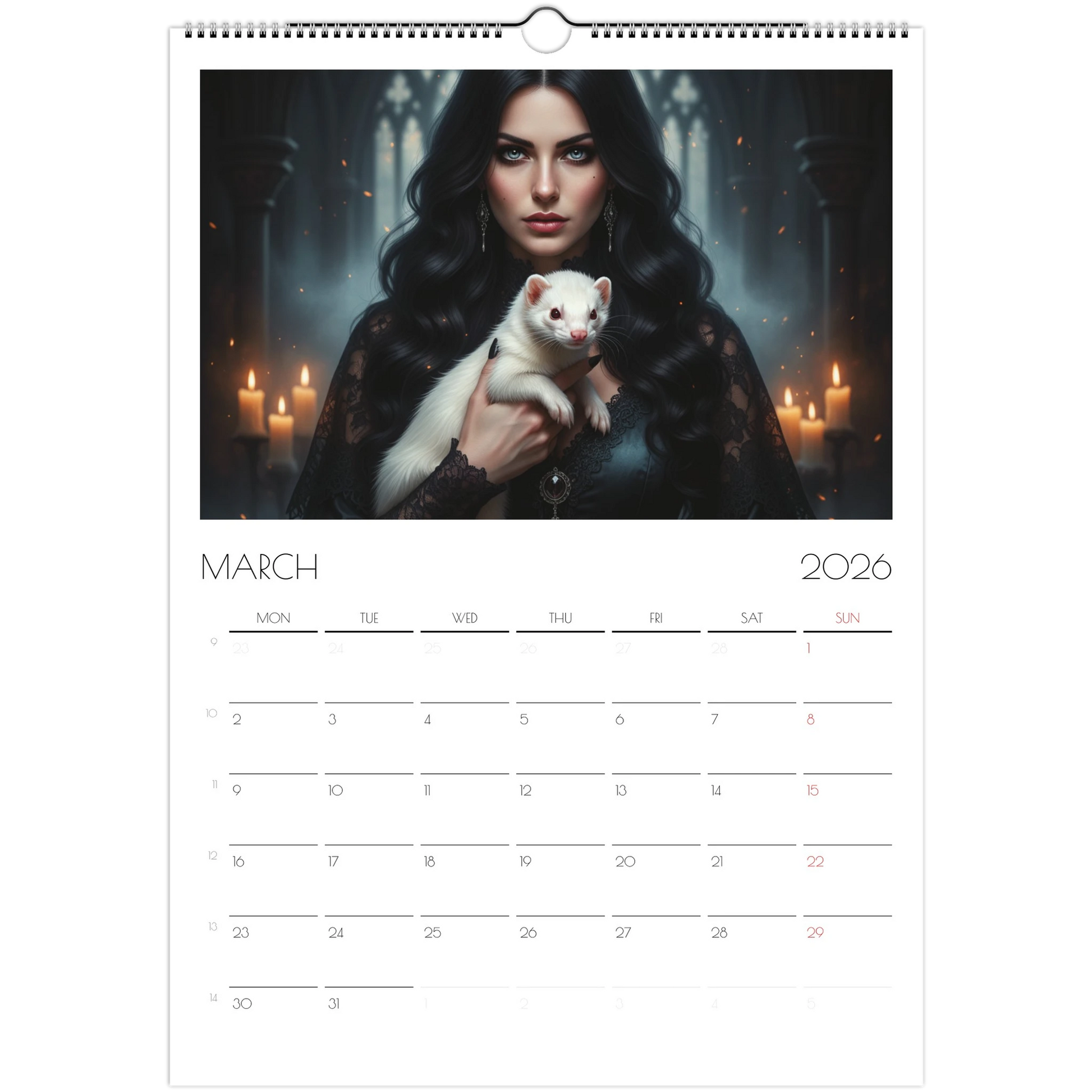 2026 Ferret Owners Australia Fantasy Art Calendar