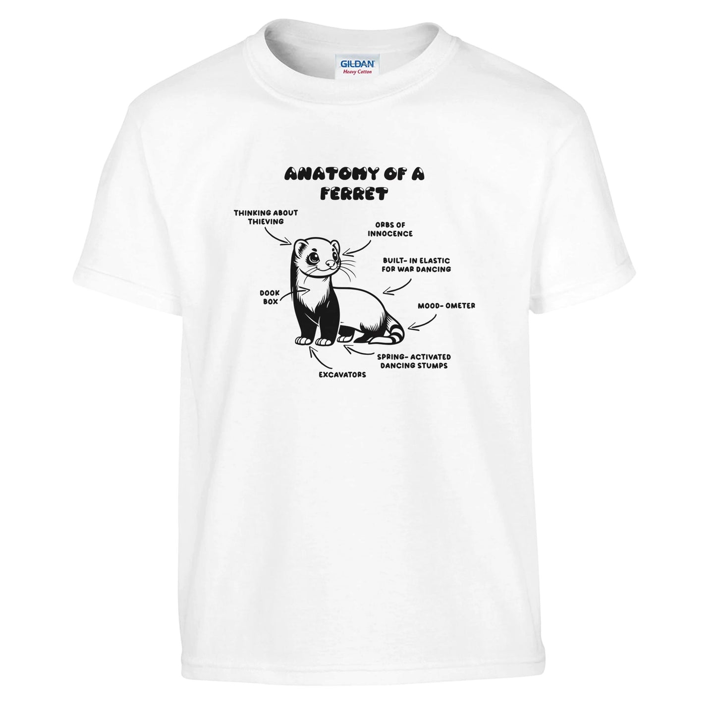Anatomy Of A Ferret Kids T-shirt