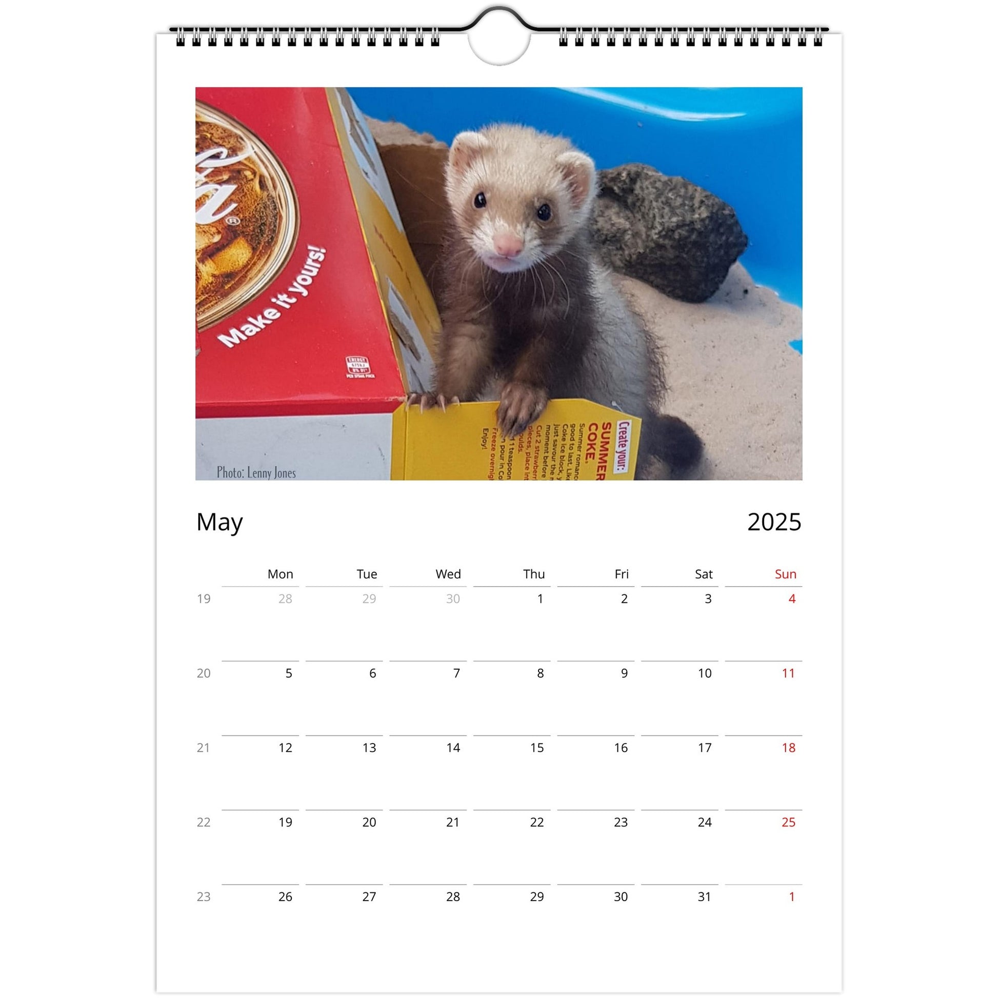 Ferret Owners Australia Calendar 2025 May