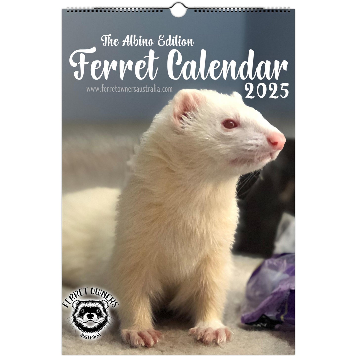 Ferret Owners Australia Ledger Calendar 2025 - Albino Edition