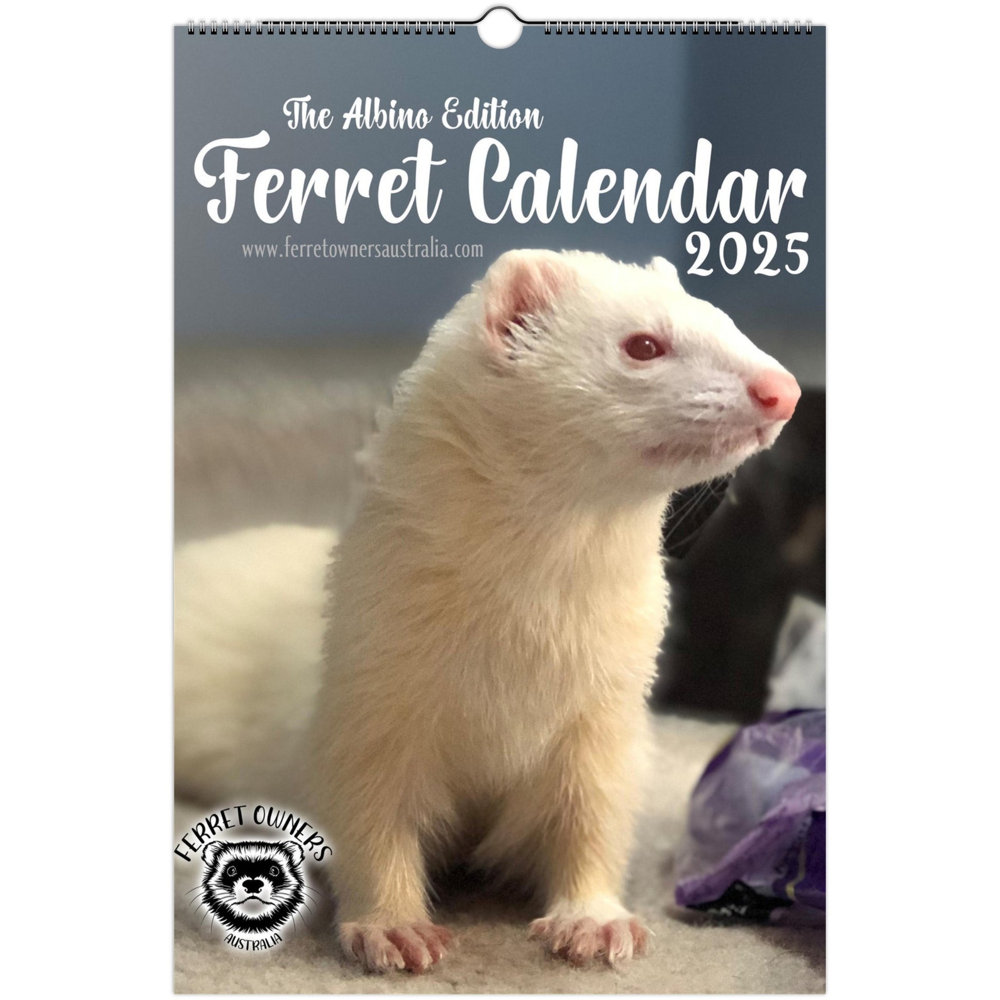 Ferret Owners Australia Ledger Calendar 2025 - Albino Edition