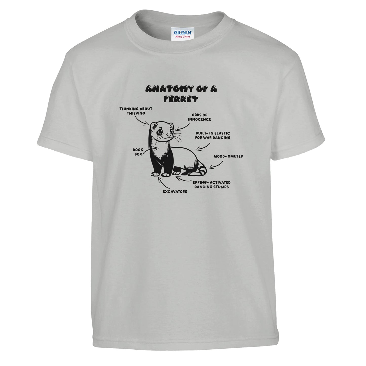 Anatomy Of A Ferret Kids T-shirt