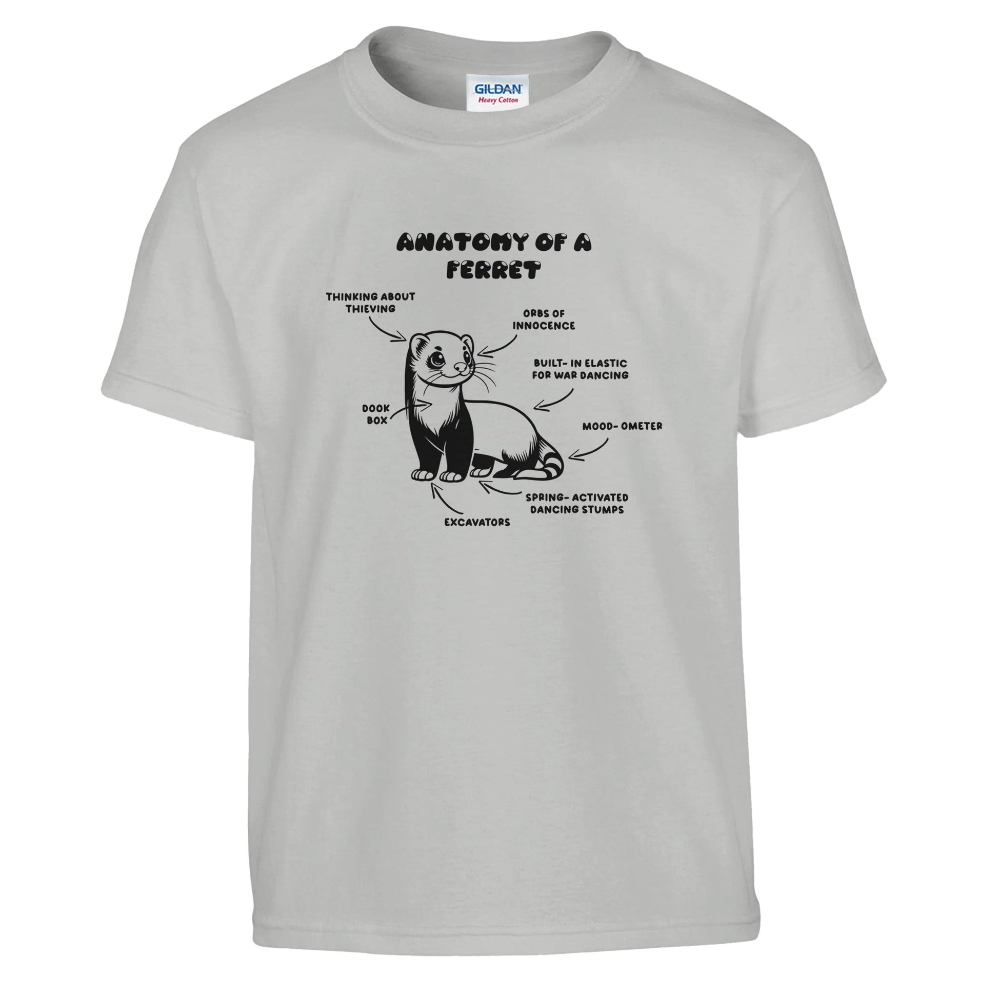 Anatomy Of A Ferret Kids T-shirt