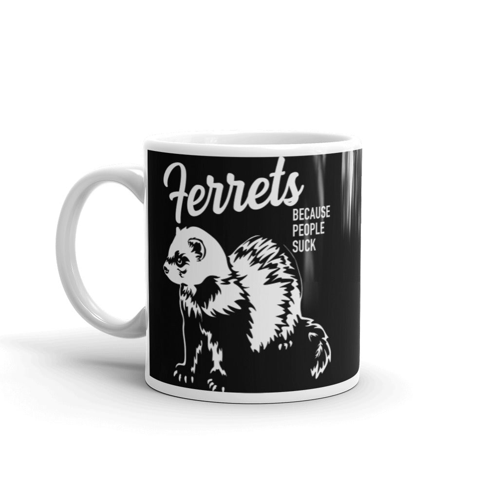 Ferrets Because People Suck Mug